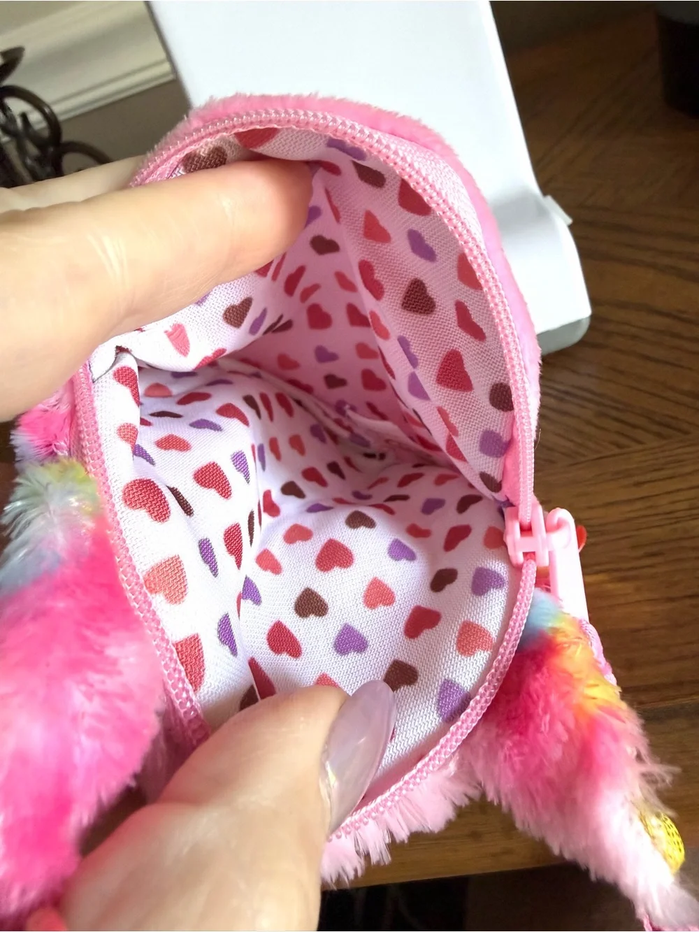 🎅🏻 SALE Ty NWT FANTASIA Pink Multicolor Unicorn Wristlet Coin Pouch Plush NWT